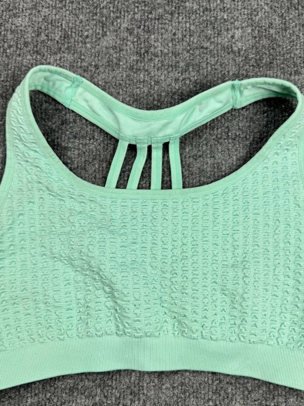Jockey Ribbed Sports Bra Bralette Mint Green Size L Stains Smell Needs Wash